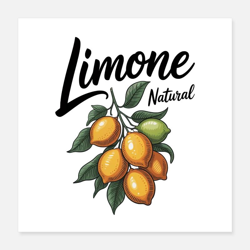 Zitronen Limone Poster 40x40 cm