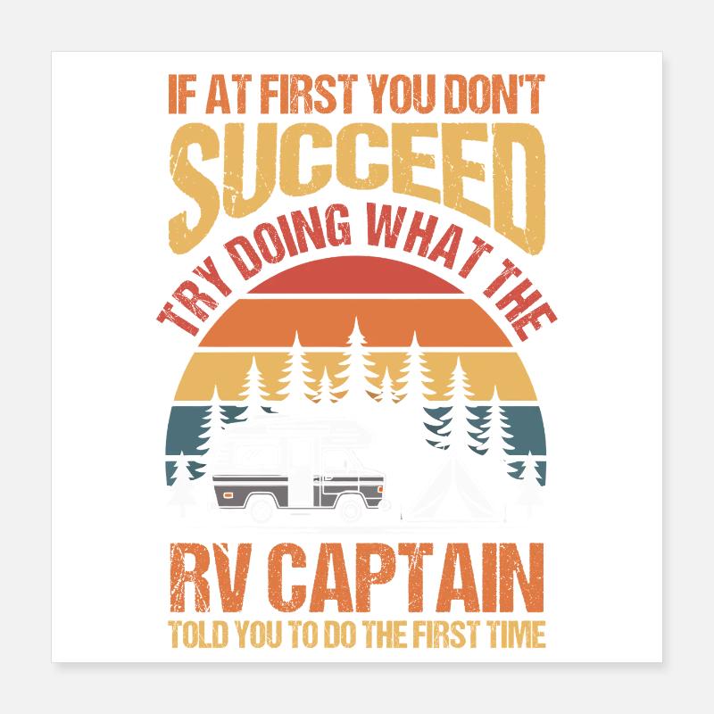 Camping Bonfire Camp Life Forest Camper Poster 40x40 cm