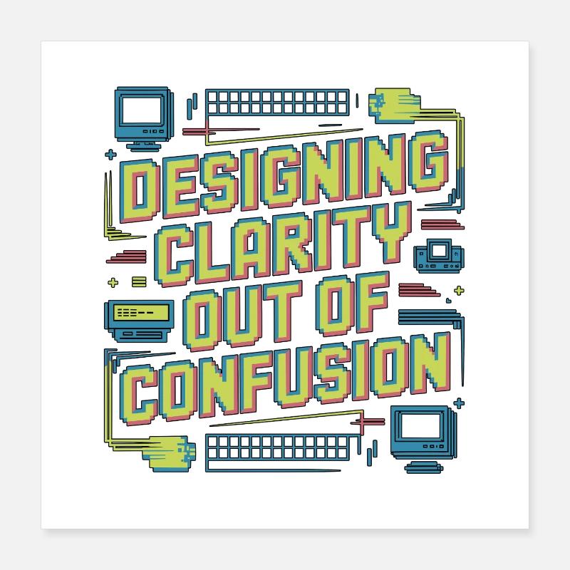 Designer UX/UI Conception de Clarity Web Designer Poster 40 x 40 cm