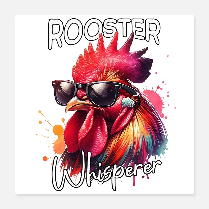 Le Murmureur de Coq Poster 40 x 40 cm