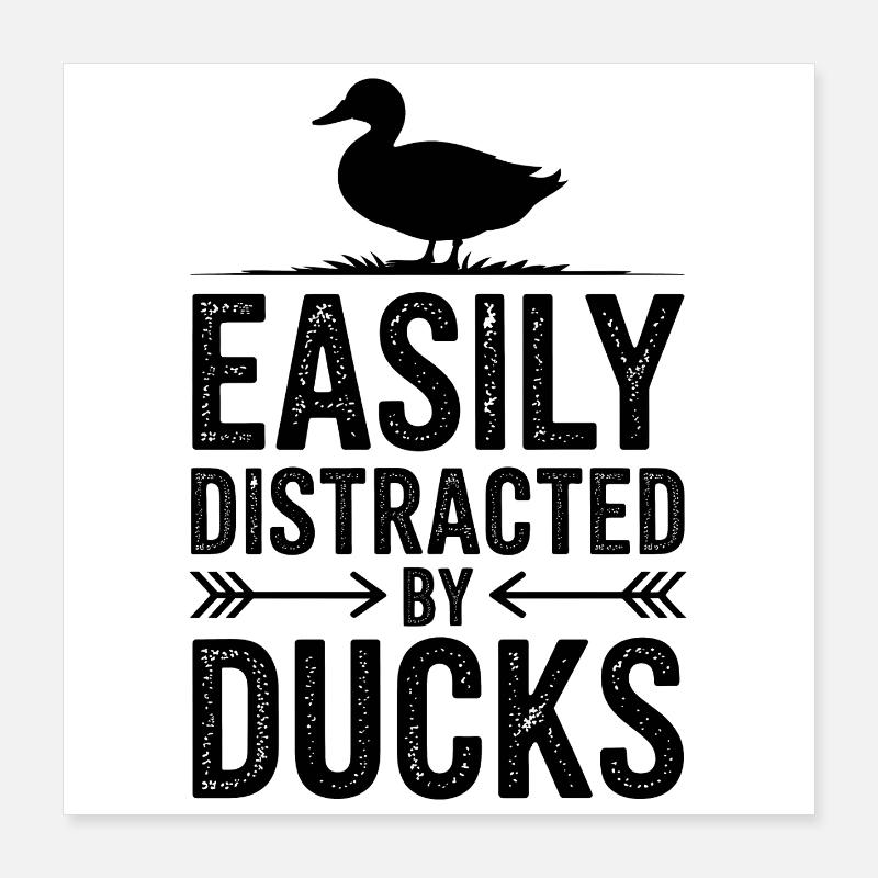 Dits de canard Canard Cadeau Drôle de Canard Poster 40 x 40 cm