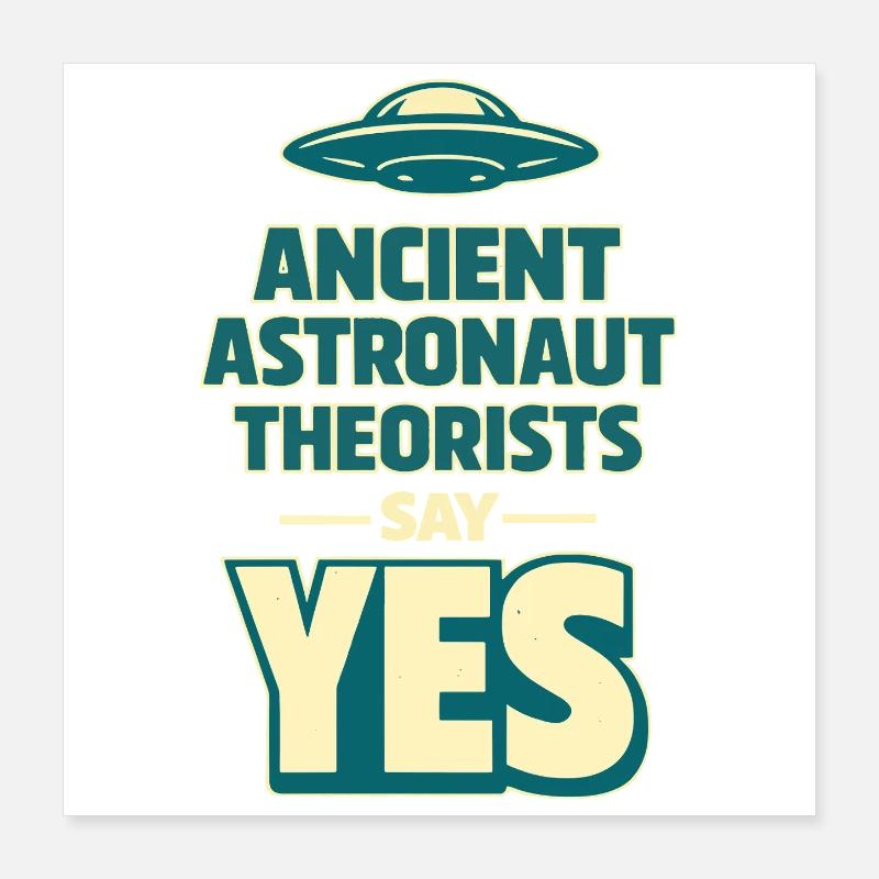 Uralter Astronaut Ja Poster 40x40 cm
