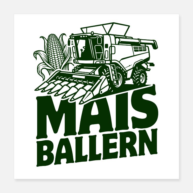 Mais | Maisernte | Maiskolben Poster 40x40 cm
