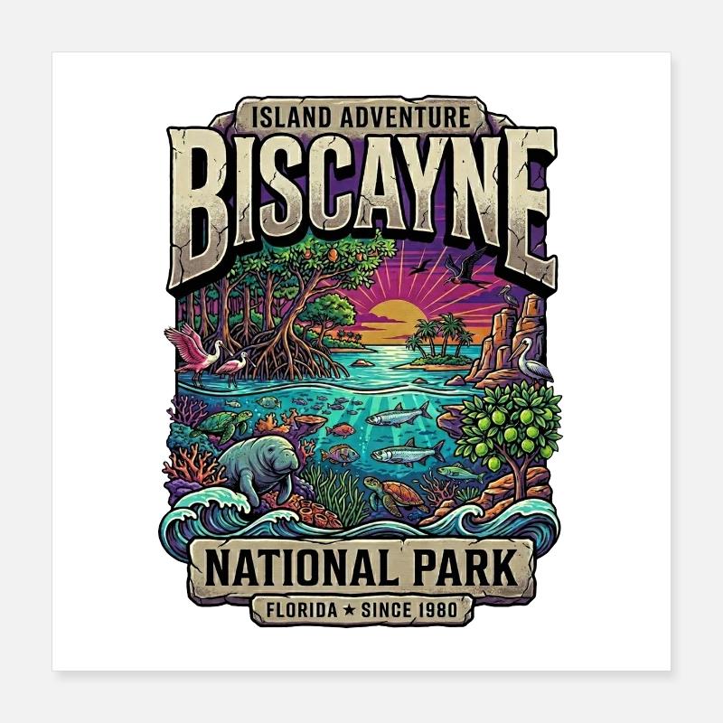 Parc national de Biscayne, Floride Poster 40 x 40 cm