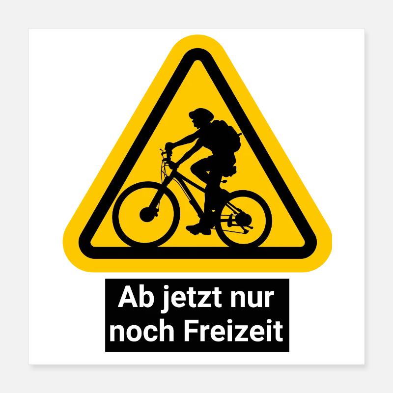 Ab jetzt nur noch Freizeit Poster 40x40 cm