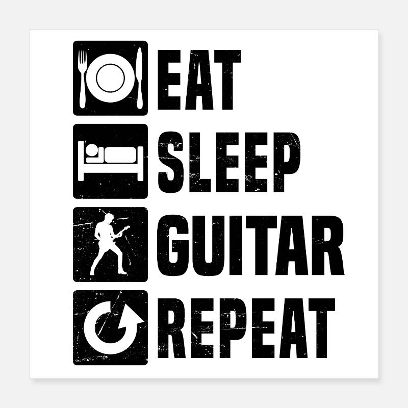 Geschenkidee für einen Guitar-Player mit E-Gitarre Poster 40x40 cm