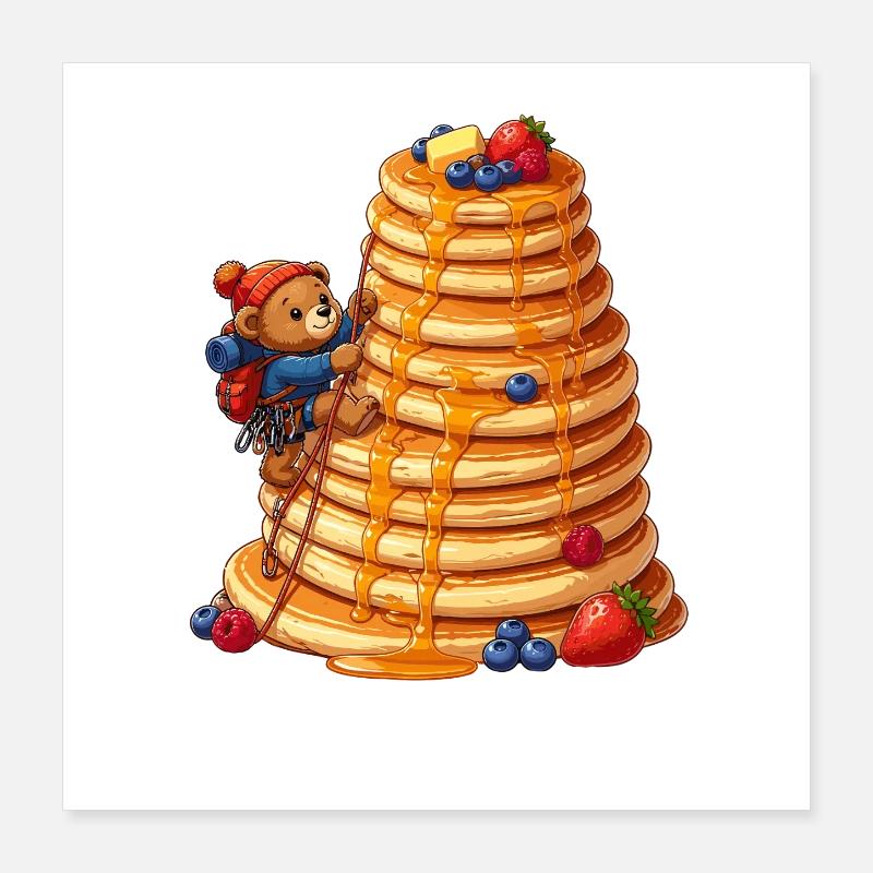 Pancake Bear Adventure Poster 16" x 16" (40x40 cm)