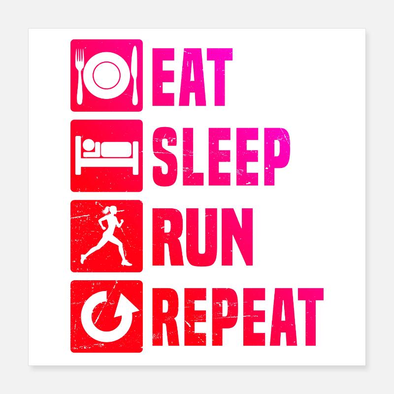 Gift idea for a running with running Poster 16" x 16" (40x40 cm)