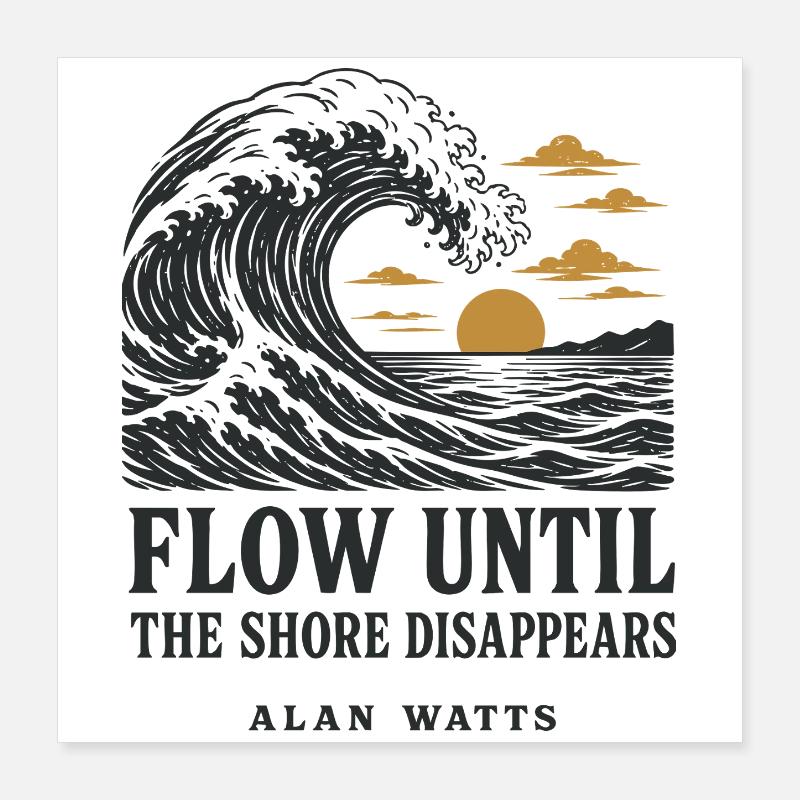 Ocean Flow Poster 16" x 16" (40x40 cm)