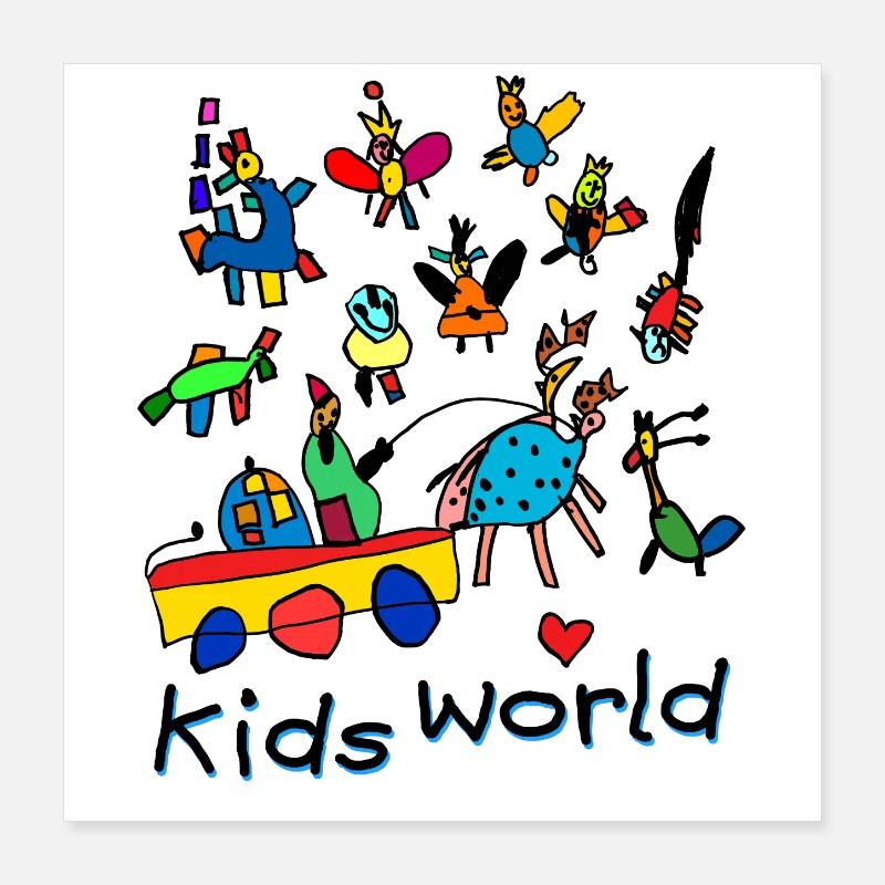 kidsworld II Poster 40 x 40 cm
