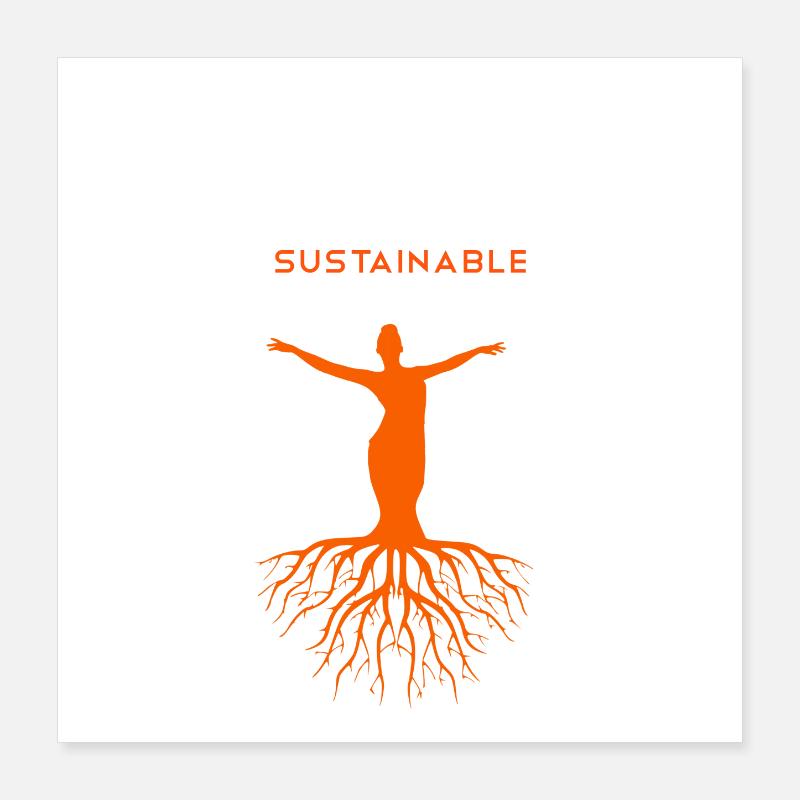 Durabilité durable de la chemise Poster 40 x 40 cm