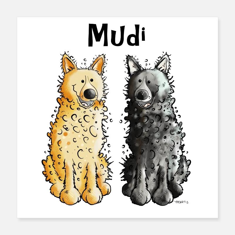 Deux Mudi Poster 40 x 40 cm