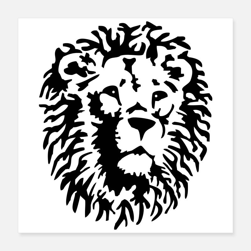 lion Poster 40 x 40 cm