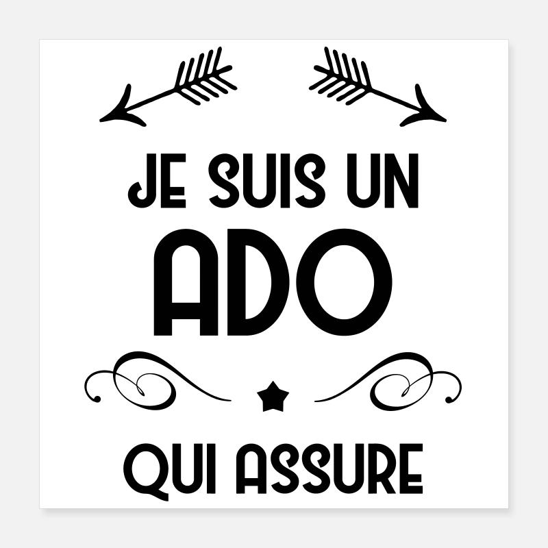 adolescent / enfant / ado / adolescente Poster 40 x 40 cm