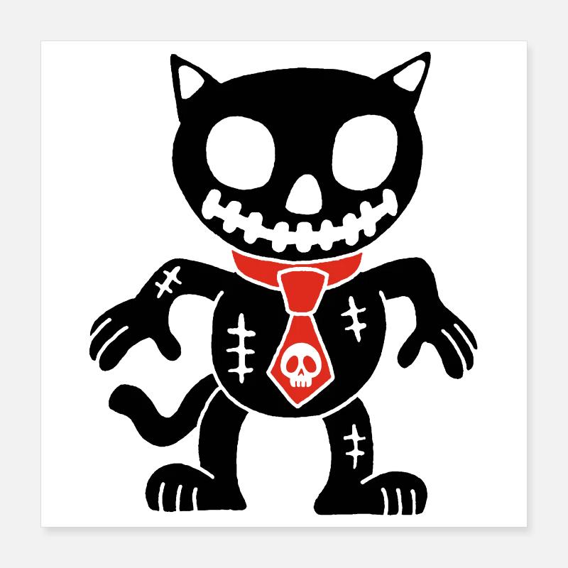 Black cat voodoo doll Poster 16" x 16" (40x40 cm)