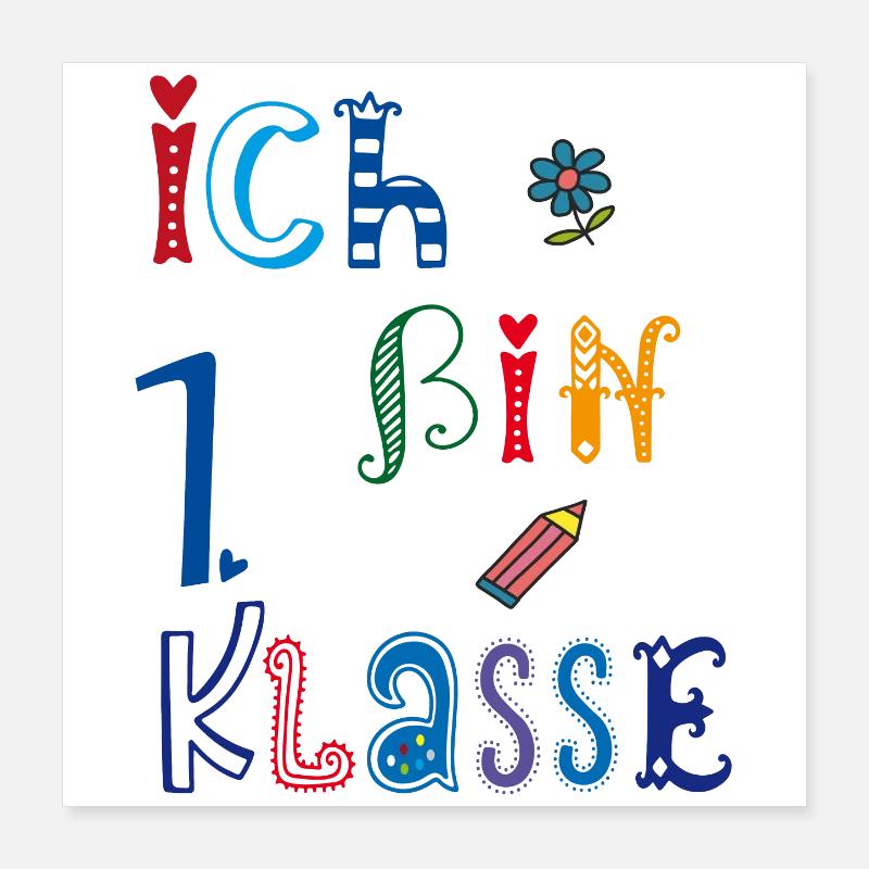 Je suis de première classe Poster 40 x 40 cm
