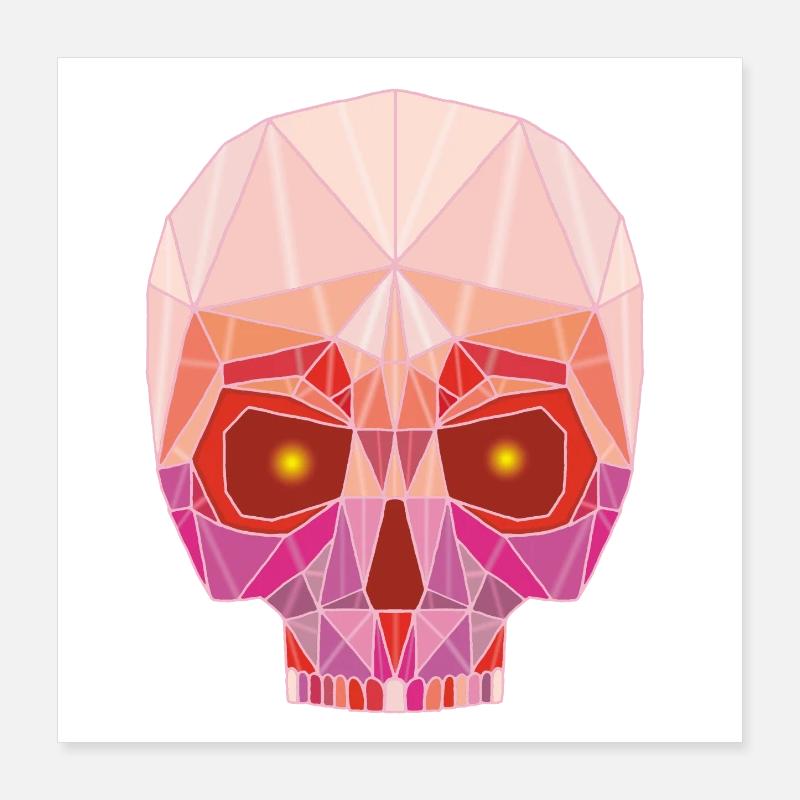 Rubin-Schädel Poster 40x40 cm