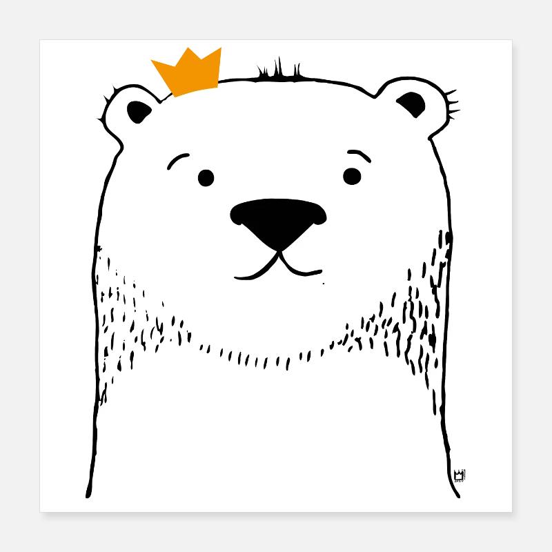Theodore Eisbär Poster 40x40 cm