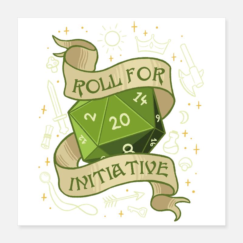 Roll for Initiative – Das Abenteuer beginnt Poster 40x40 cm