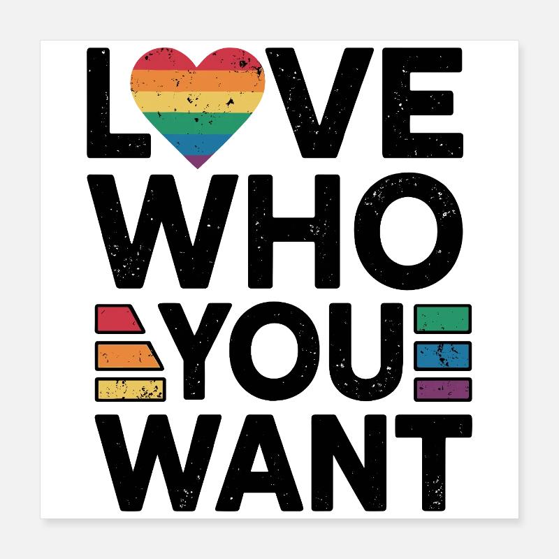 Regenbogenherz Pride Print Poster 40x40 cm