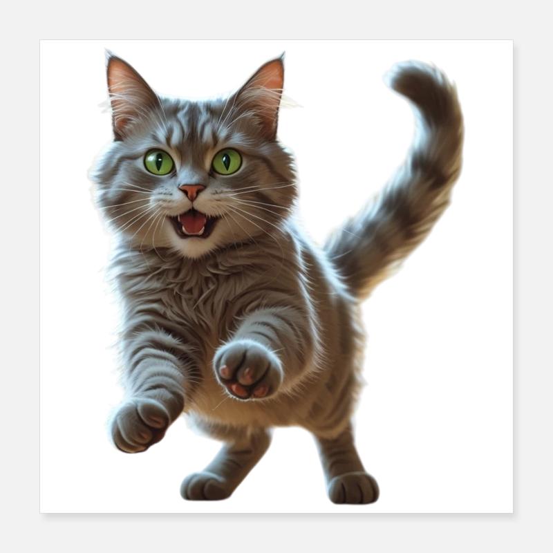félin Poster 40 x 40 cm