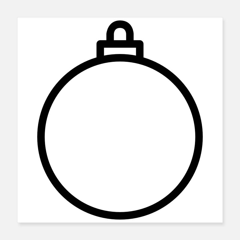 Bauble Poster 16" x 16" (40x40 cm)