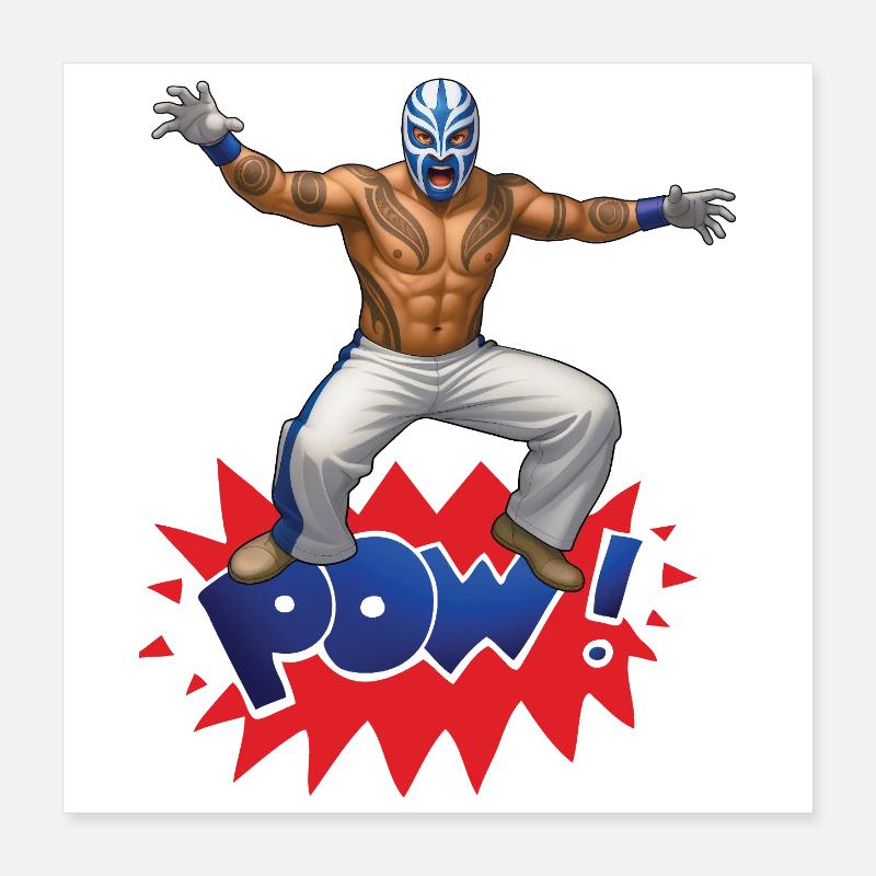 WRESTLER MAN – nette Leute Poster 40x40 cm