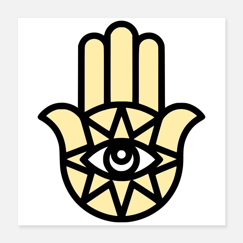 Hamsa Hand der Fatima Poster 40x40 cm