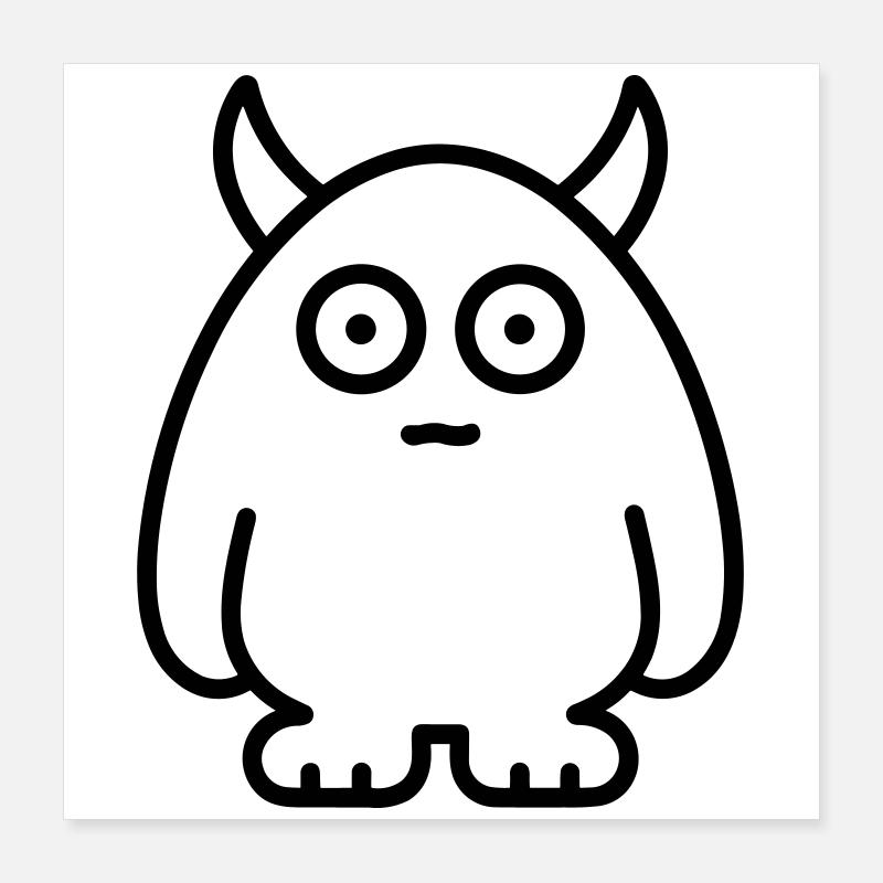 monstre Poster 40 x 40 cm