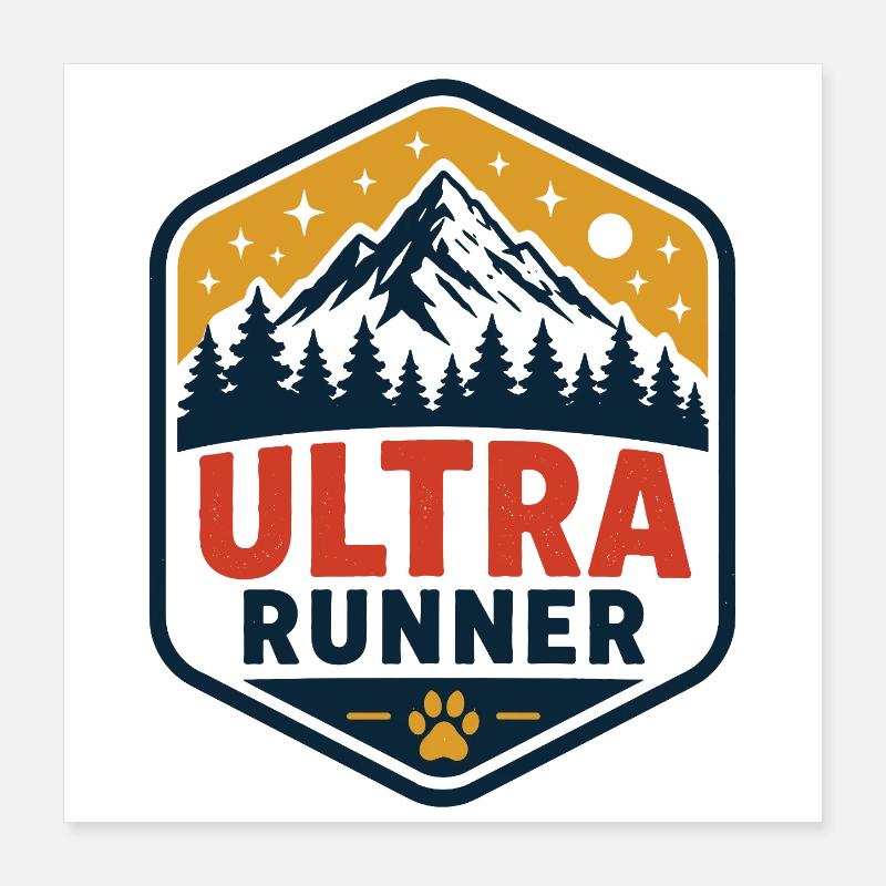 Ultra Runner Poster 16" x 16" (40x40 cm)