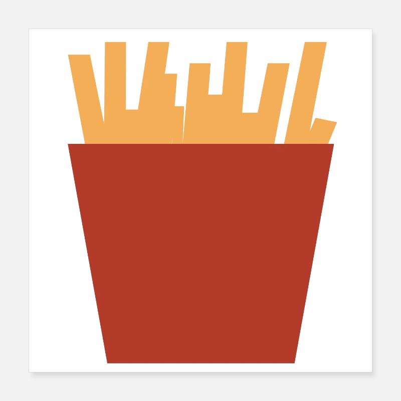 sac de frites Français Poster 40 x 40 cm