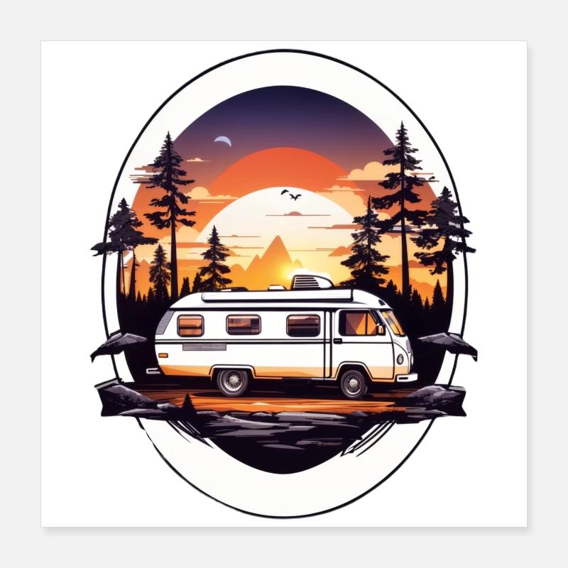 Campeur Poster 40 x 40 cm