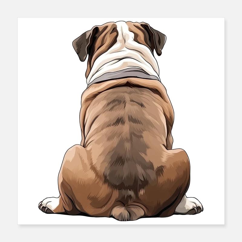 Bulldog Poster 16" x 16" (40x40 cm)