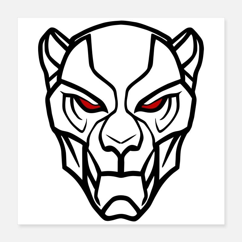 Vector Lion Head Design Poster 16" x 16" (40x40 cm)