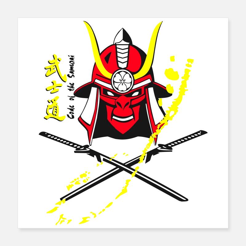 Casque de samouraï Kabuto 6 Poster 40 x 40 cm