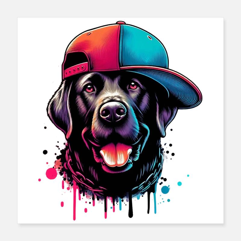 Chien Poster 40 x 40 cm