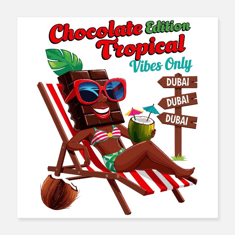 Chocolat Tropical Poster 40 x 40 cm
