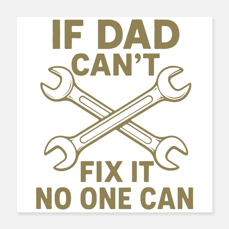 Papa Vater Dad Sprüche Heimwerker Handwerker Poster 40x40 cm