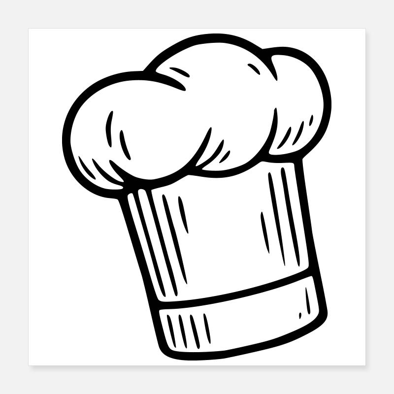 Toque du chef Poster 40 x 40 cm