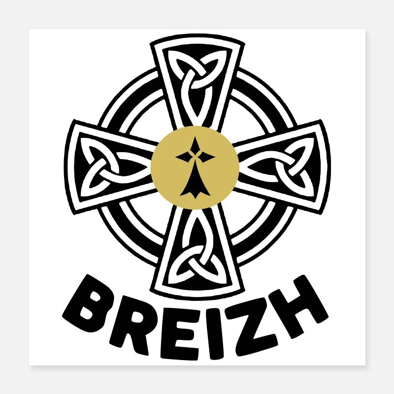 Breizh (Brittany) Poster 16" x 16" (40x40 cm)