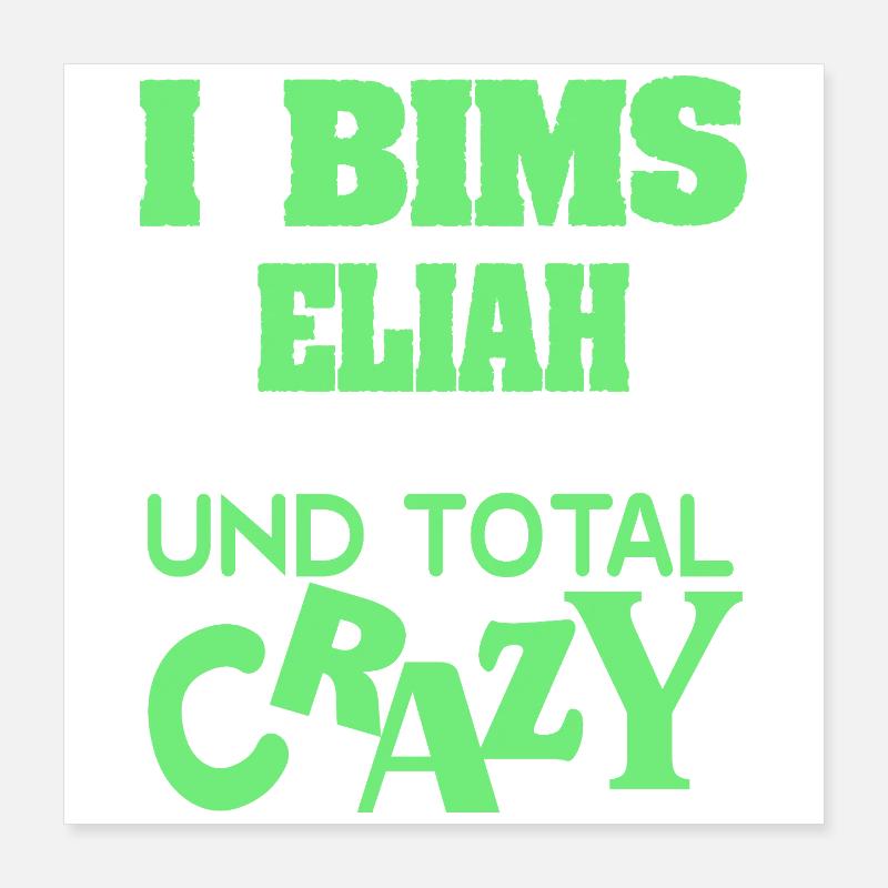 Elijah comme prénom Poster 40 x 40 cm