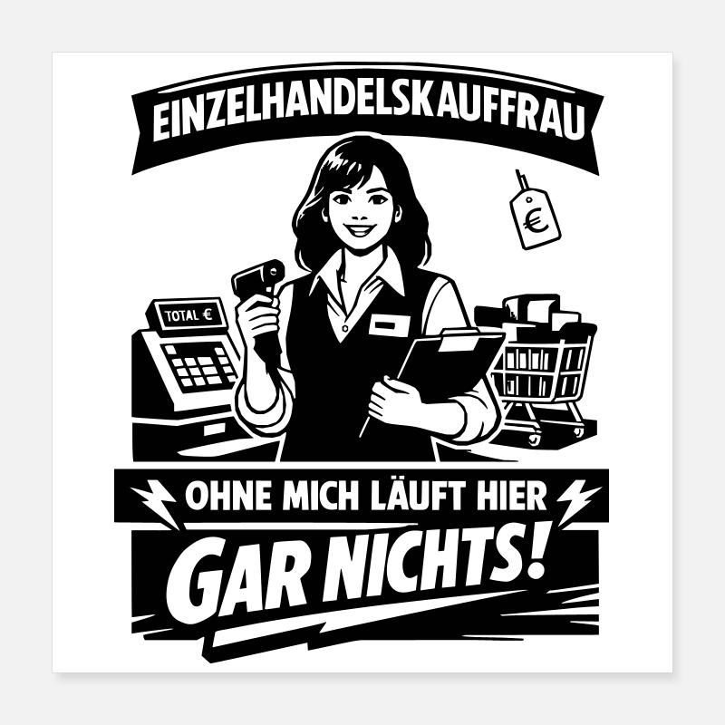 Commis au commerce de détail Poster 40 x 40 cm