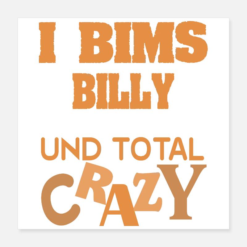 Vorname Billy Poster 40x40 cm