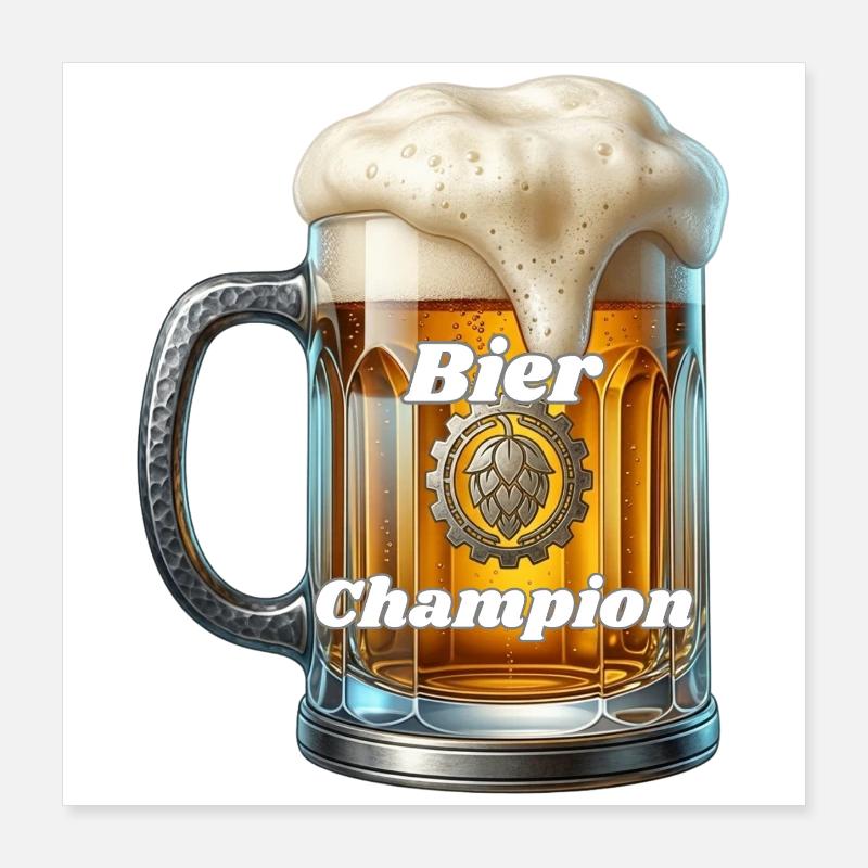 Bier Champion Poster 40x40 cm