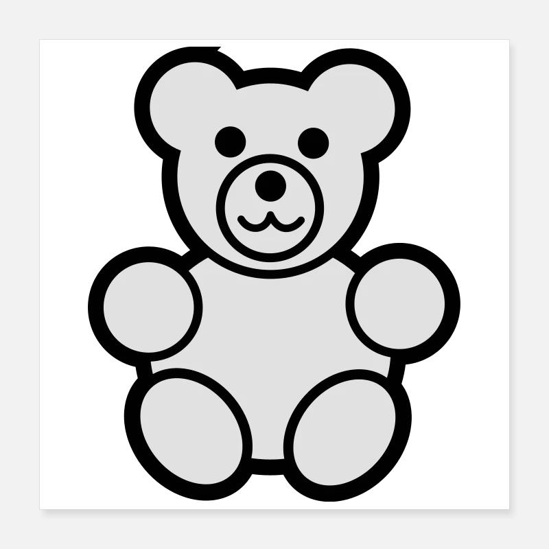 Cute teddy bear Poster 16" x 16" (40x40 cm)