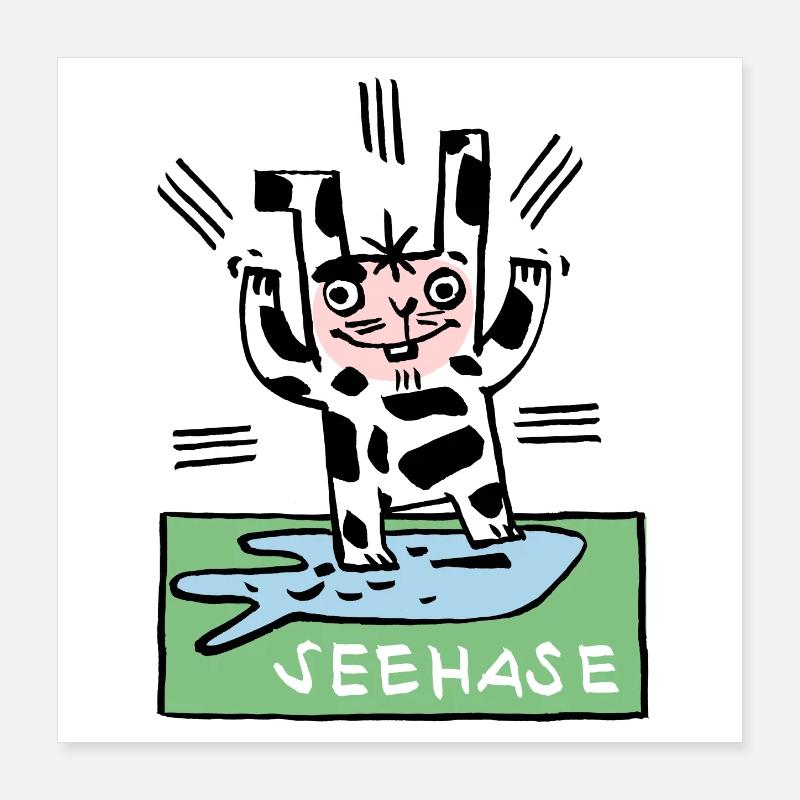 Seehase Poster 40x40 cm
