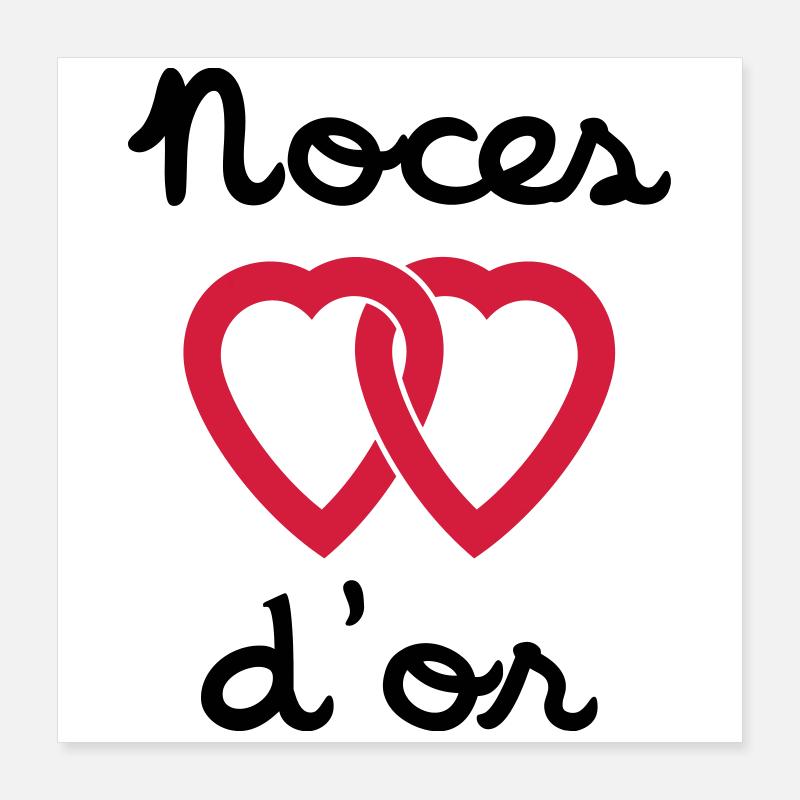 Noces d'or Poster 40 x 40 cm