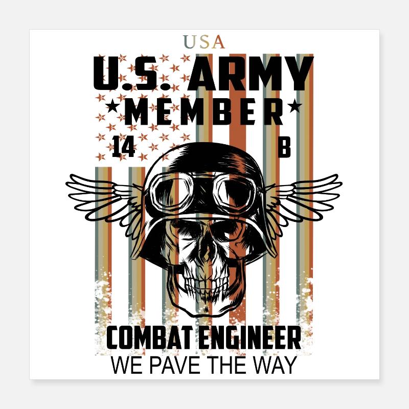 US Army Combat Technician Poster 16" x 16" (40x40 cm)