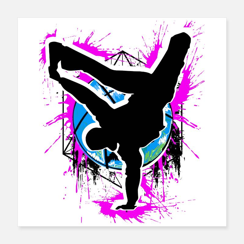 Breakdance - Breakdancer - Breakdancing - BBoy Poster 40x40 cm