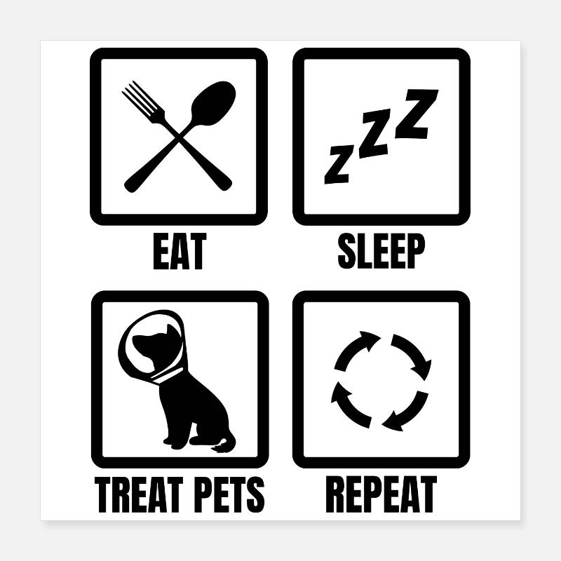Routine vétérinaire Poster 40 x 40 cm